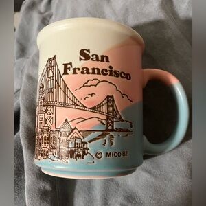San Francisco Souvenir Mug - Pink and Blue